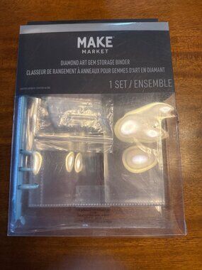 Diamond Art Gem Storage Binder Set With Pages & Resealable Bags By Make Market